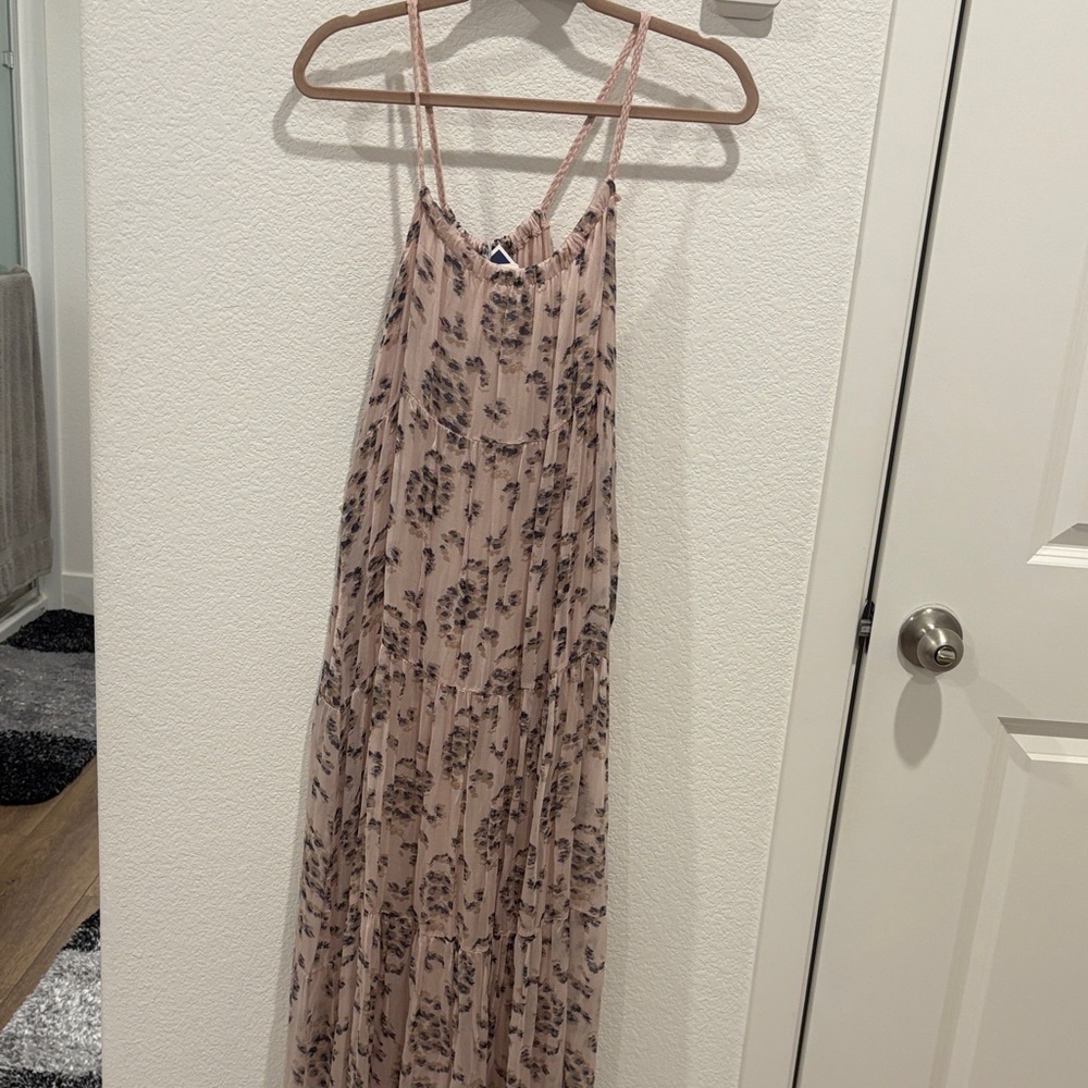 Elegant Pink Floral Women's Dress